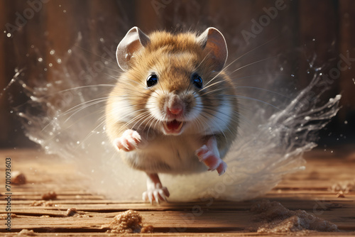 running Hamster, animal running, hamster, rat,  big hamster, fat animals, big animals photo