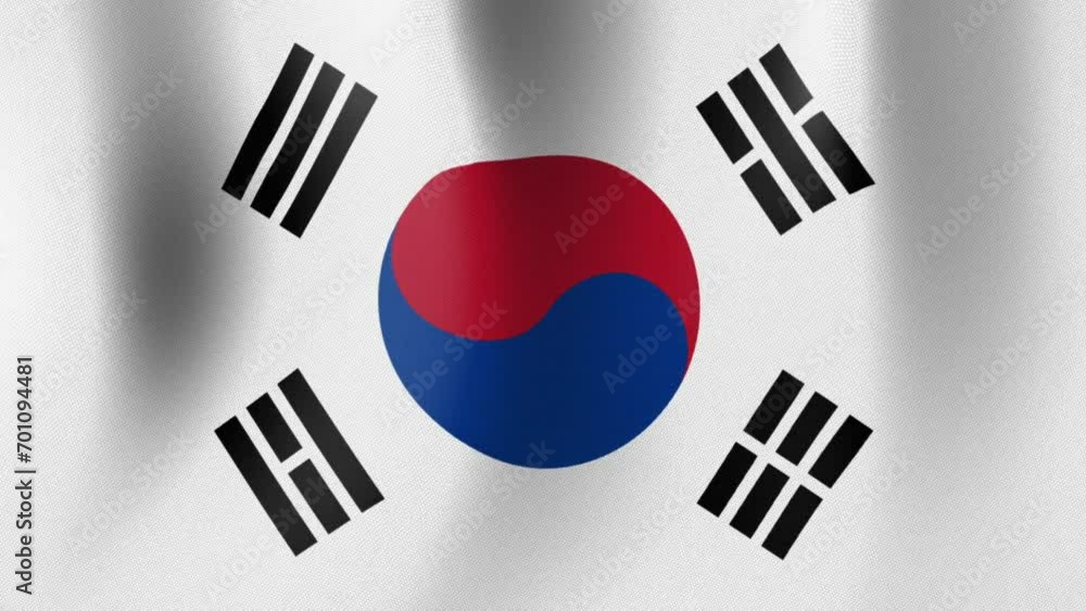 The flag of South Korea. Suitable for educational materials, travel brochures, cultural presentations, and patriotic designs. Celebrates and symbolizes the country's identity and heritage The flag of South Korea. Suitable for educational materials, travel brochures, cultural presentations, and patriotic designs. Celebrates and symbolizes the country's identity and heritage