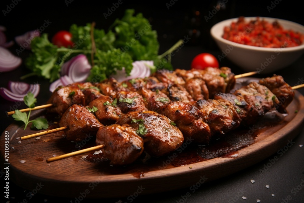 Spice sensation Fried shish kebab, chicken or pork, seasoned to perfection.