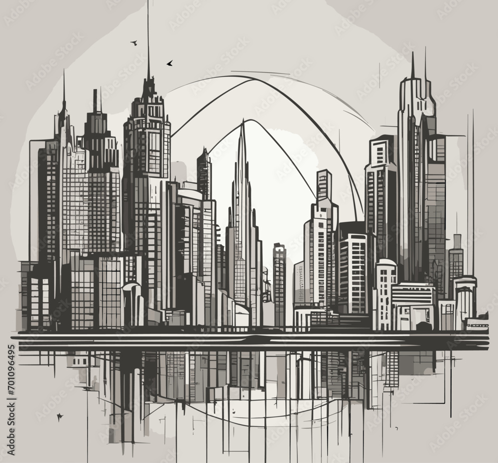 sketch of the city sketch of the city