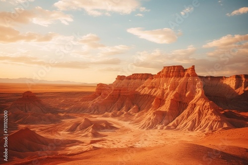 Kumtag Desert situated in Turpan, within the Xinjiang Uygur Autonomous Region. photo