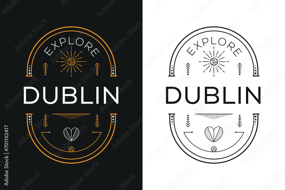 Explore Dublin Design, Vector illustration.