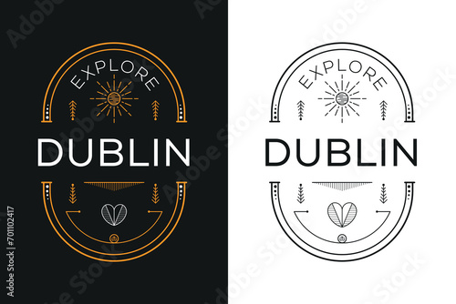 Canvas Print Explore Dublin Design, Vector illustration.