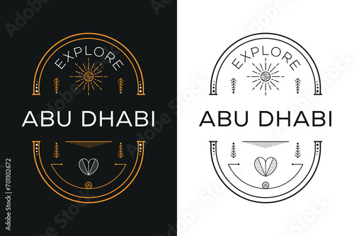 Explore Abu Dhabi Design, Vector illustration.