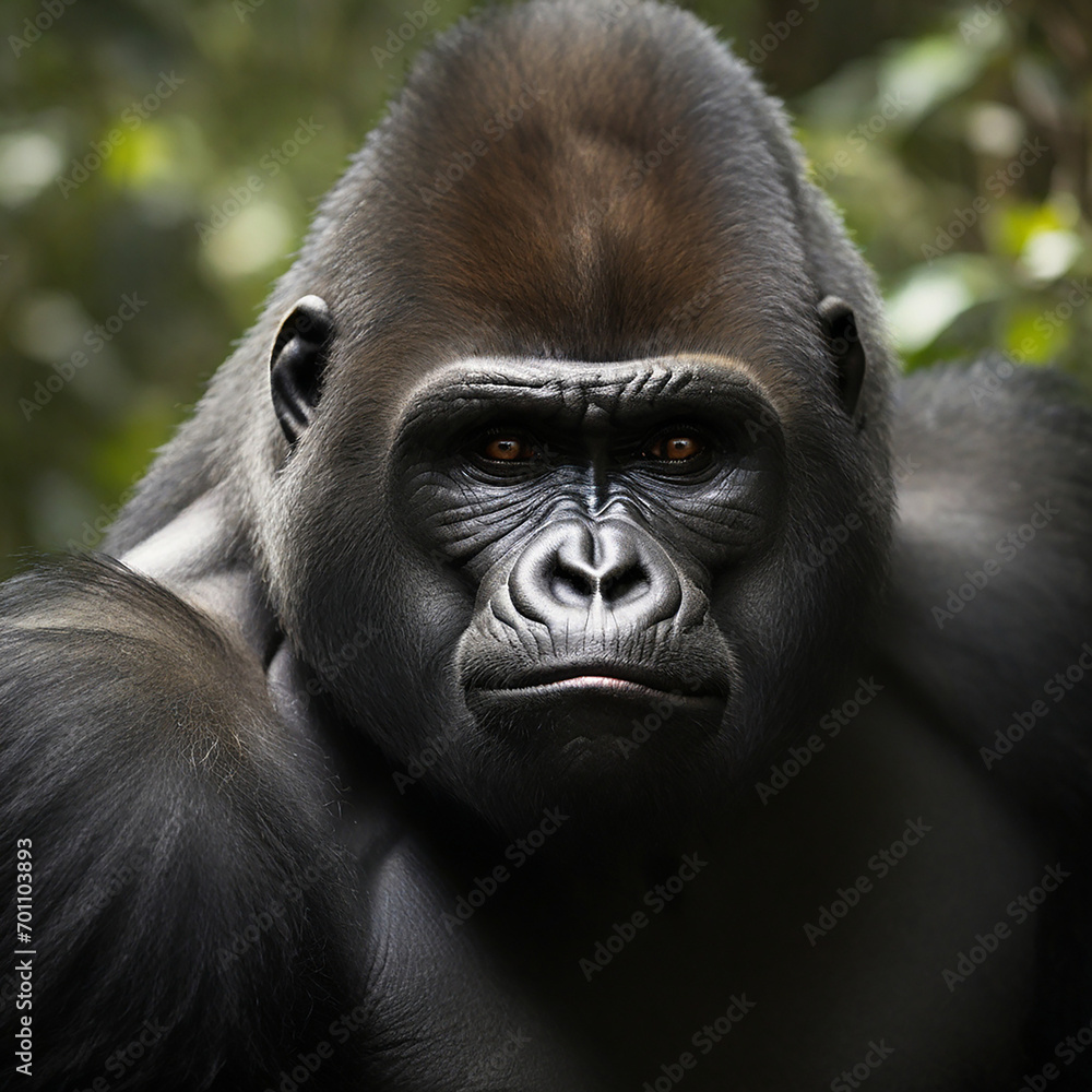 The Majesty of Gorillas: Guardians of the Jungle Throne generative ai