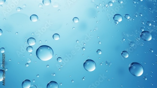 Water drops on blue background, water drops on glass surface, abstract background