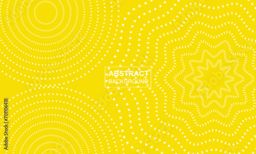 Yellow background abstract with artistic futuristic dots halftone template illustration design