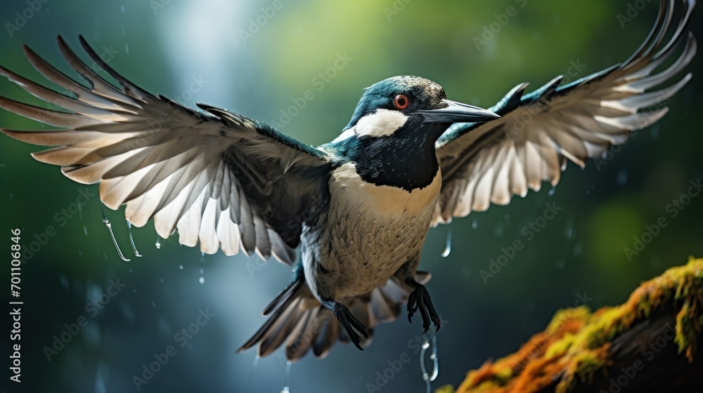 Fototapeta premium Black-throated Kingfisher (Halcyon albicollis)