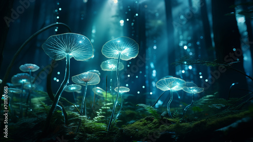 Luminous Rhythms: The Forest of Bioluminescent Time