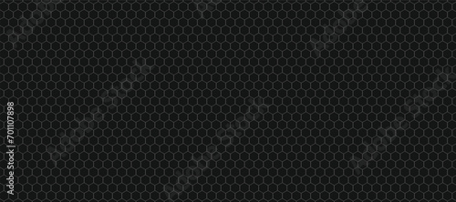 Hexagon pattern gradient. Seamless background. Abstract honeycomb background in black color. Vector illustration
