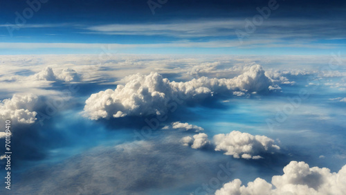 Nubes vistas desde lo alto de la atmosfera de la tierra. Clima