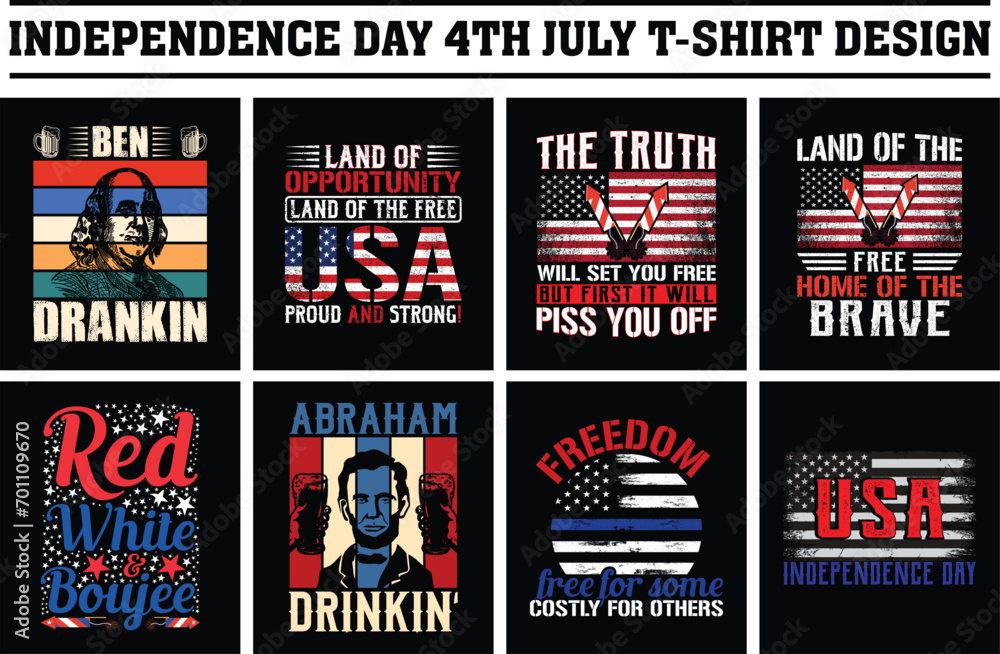 Independence Day 4th july Tshirt Bundle