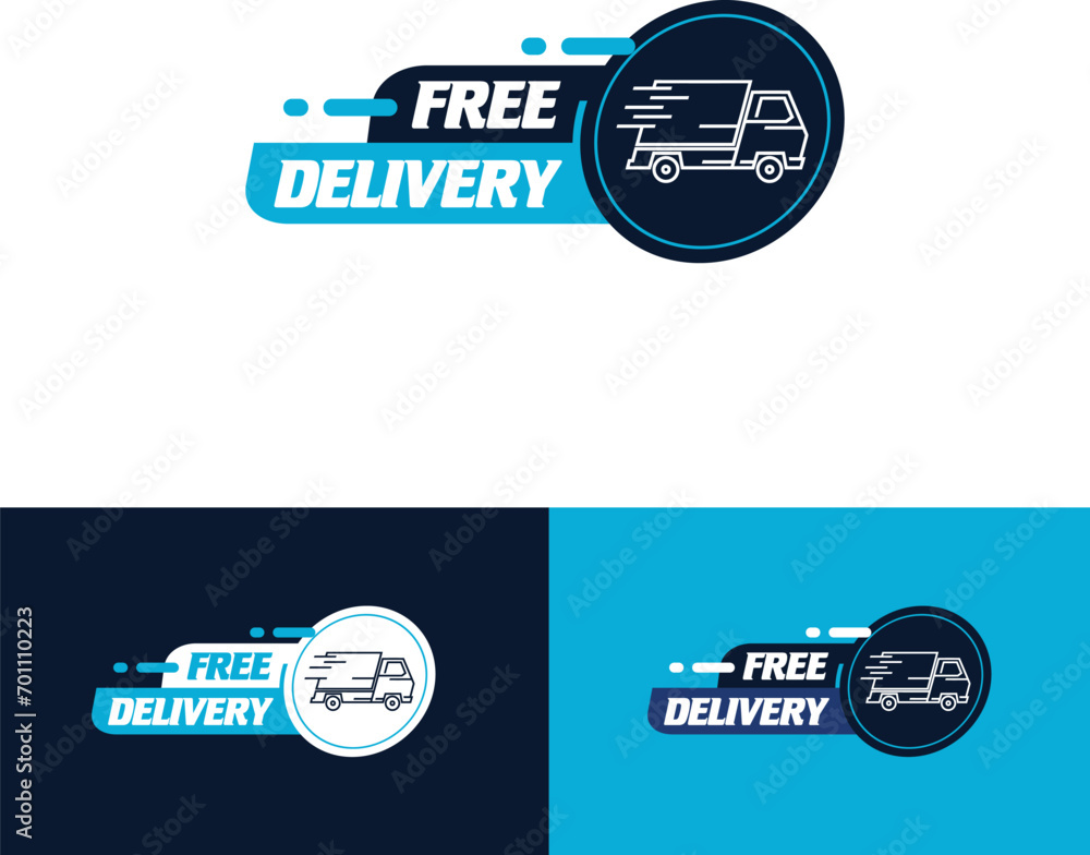 Fototapeta premium Modern express Fast and free delivery design vector template free download