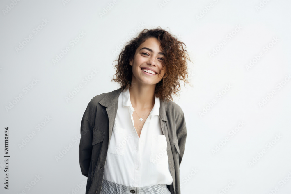 Woman happy cheerful female portrait curly hair young person smile african beauty attractive Woman happy cheerful female portrait curly hair young person smile african beauty attractive