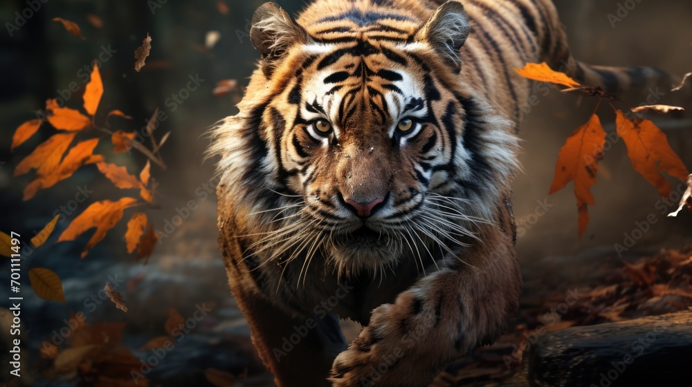 Sumatran Tiger (Panthera tigris altaica) - obrazy, fototapety, plakaty 