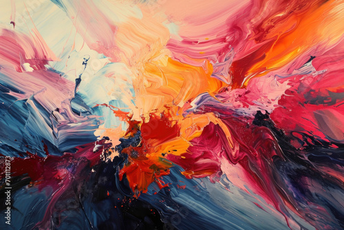 Abstract color painting made with generative AI technology