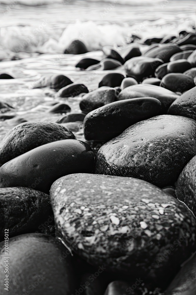 Obraz premium Small pebbles and rock background