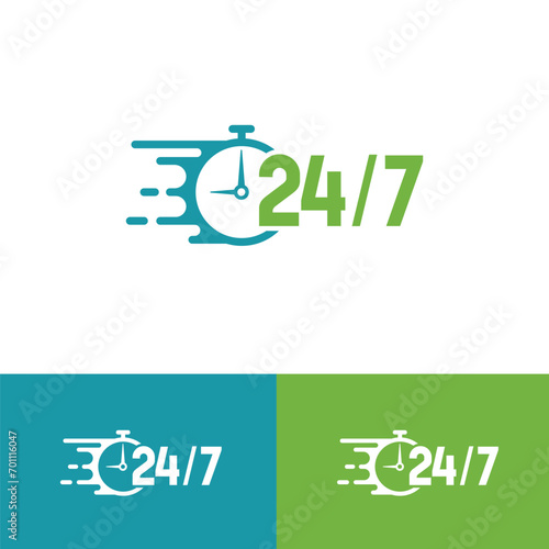 Icon Set for 24/7 Services: These simple illustrations depict the continuous availability of our 24-hour service, operational every day of the week. Versatile elements for logos, UI, and web design, e