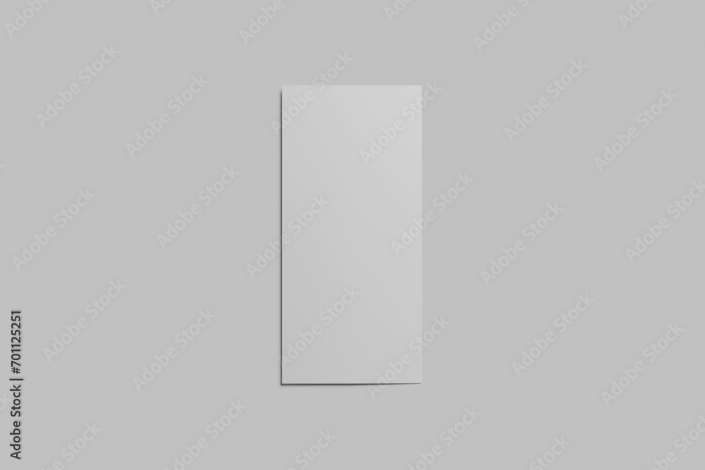 Blank DL bifold brochure on light grey background Blank DL bifold brochure on light grey background