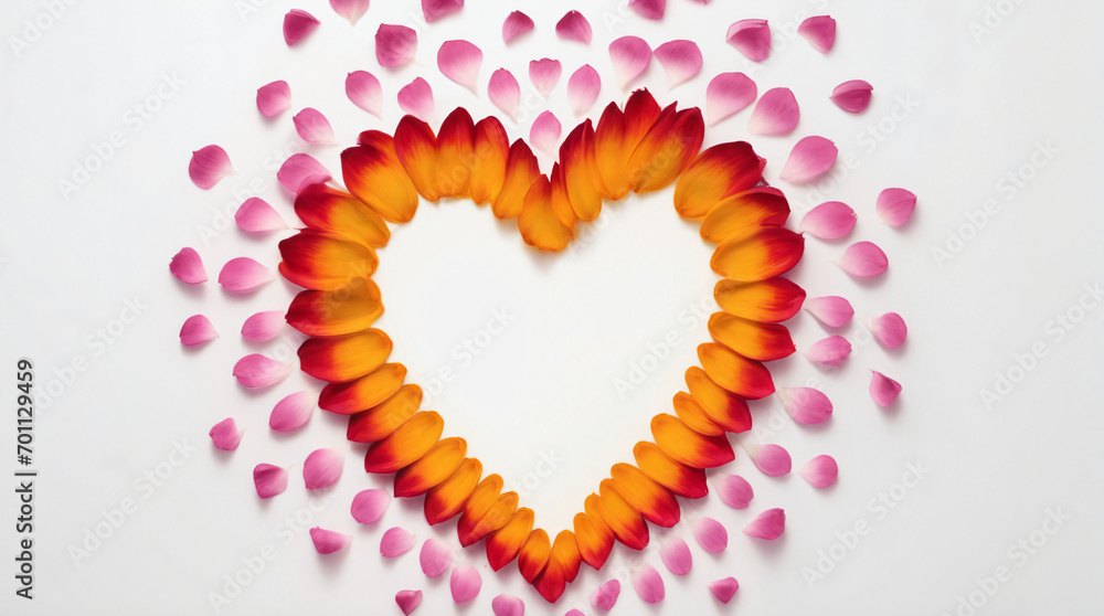 Heart of Petals with Warm Tones Heart of Petals with Warm Tones