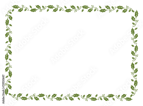 Vector floral leaves frame for your text and picture, frame with floral leaves ornament vector illustration