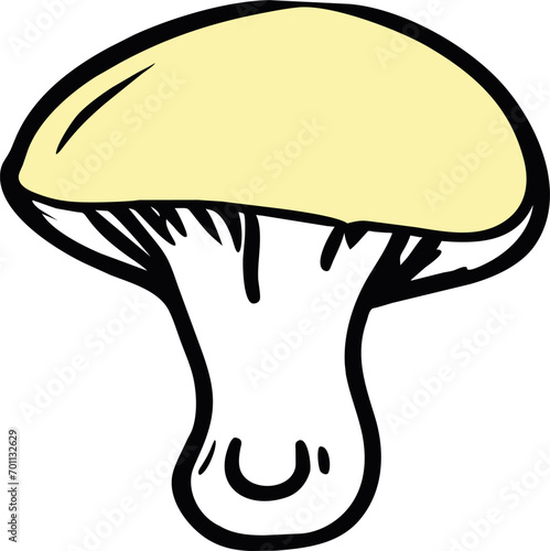 oyster mushroom, icon doodle fill photo