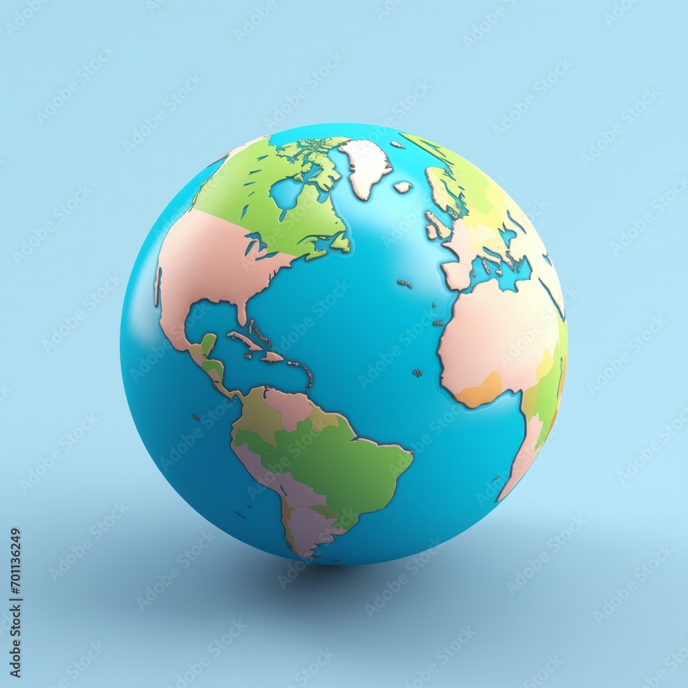 Obraz premium 3d globe cute