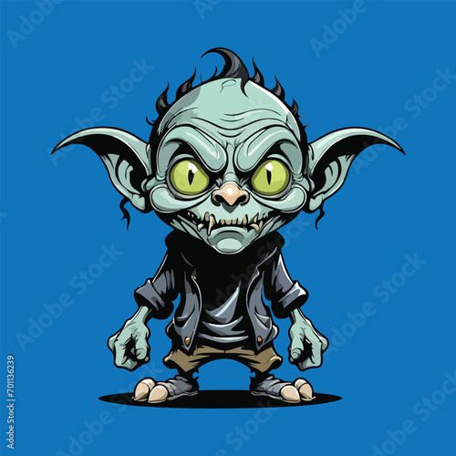 vector of creepy goblin