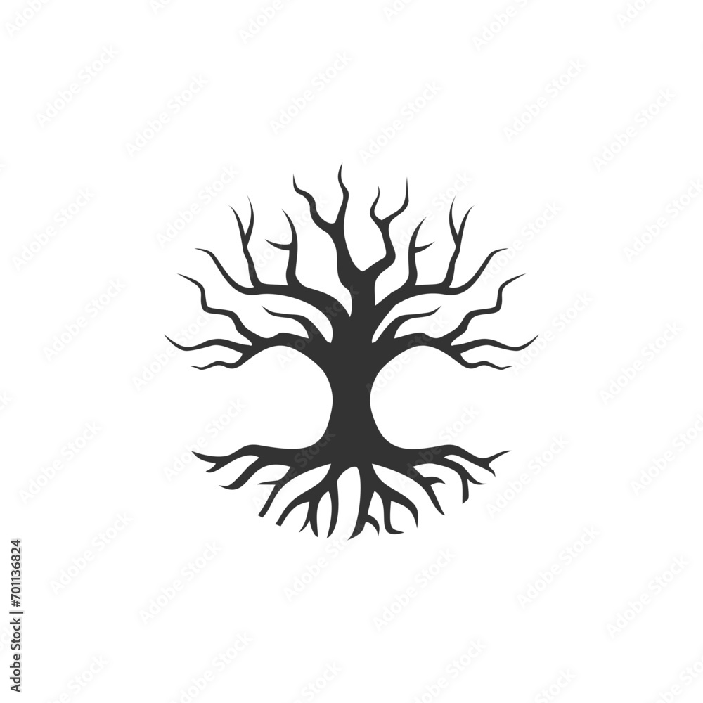 Fototapeta premium Dead trees, dead rooted trees, Dead tree felling