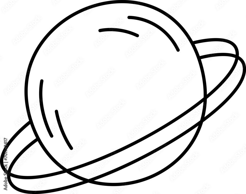 Planet With Disk Outline Planet With Disk Outline