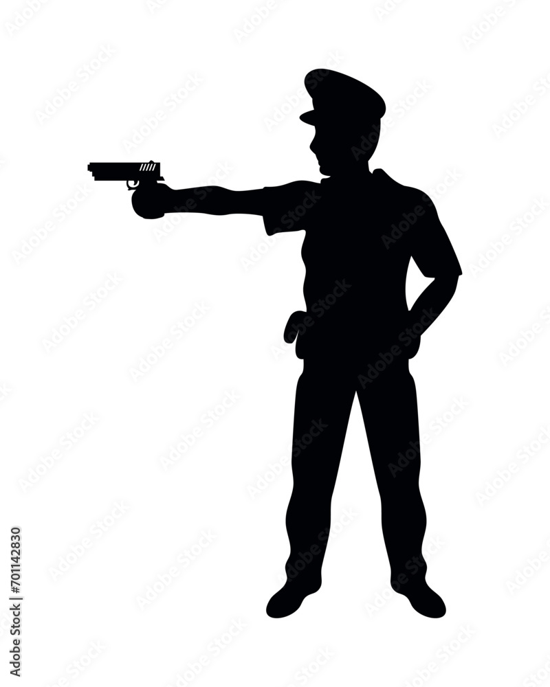 police silhouette man with gun police silhouette man with gun