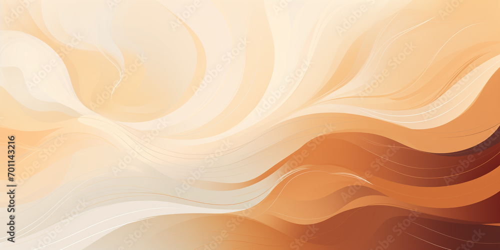 Abstract background in brown tones with soft smooth lines and waves
