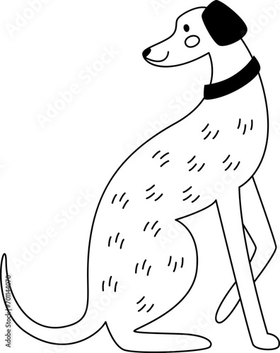 Dog Sitting Outline