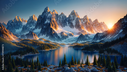 Breathtaking Alpine Sunrise