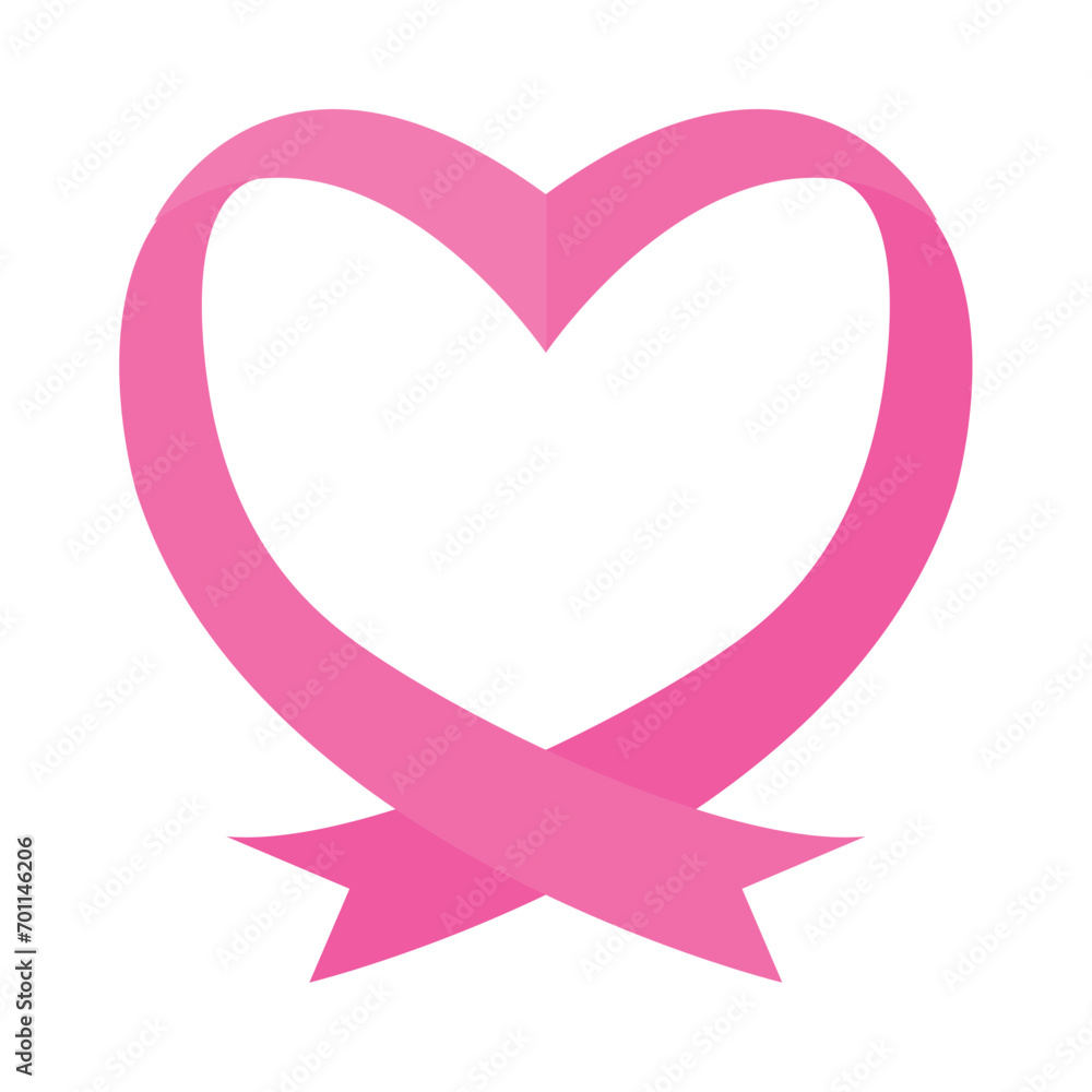 world cancer day ribbon on heart