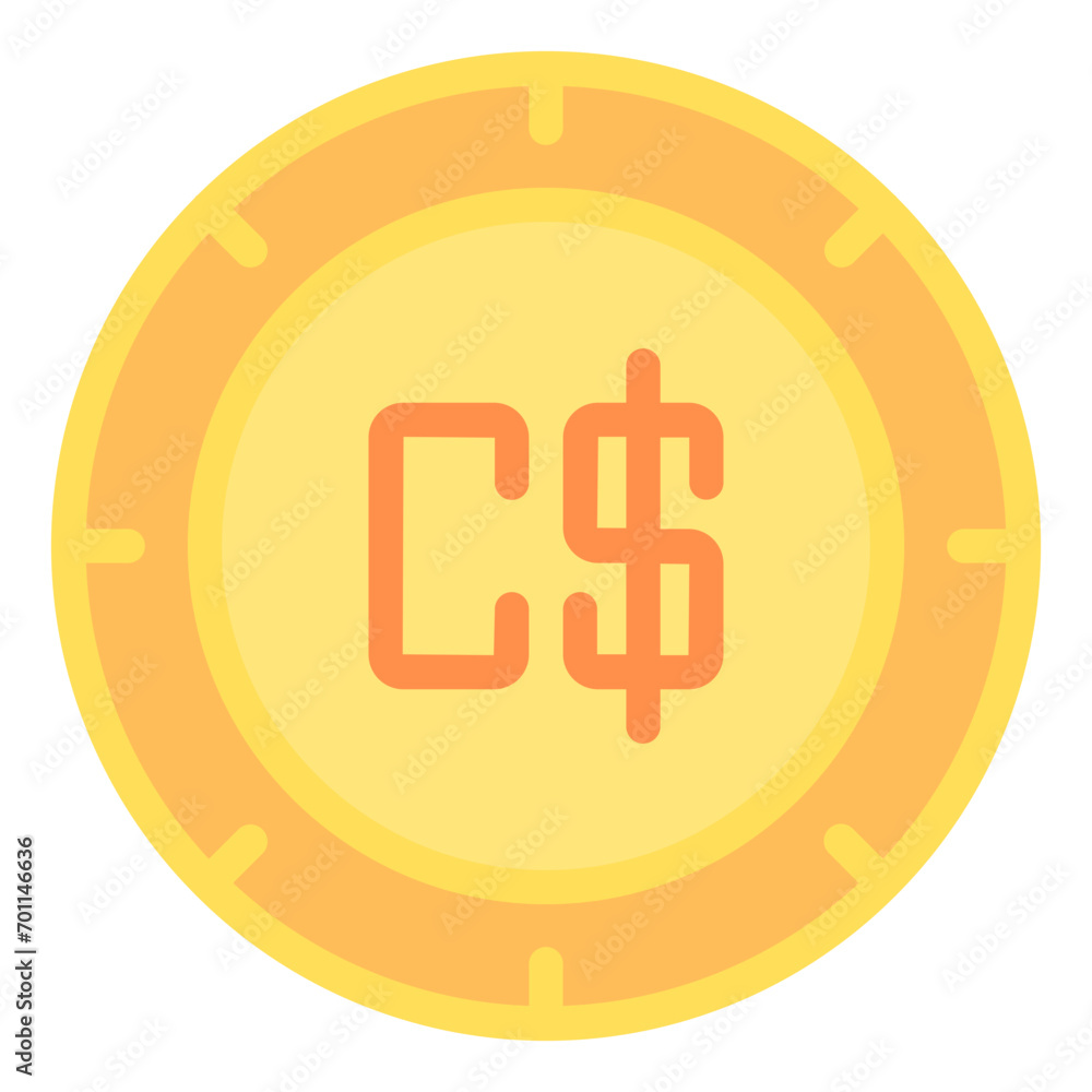 Fototapeta premium Canadian Dollar Icon Design Vector