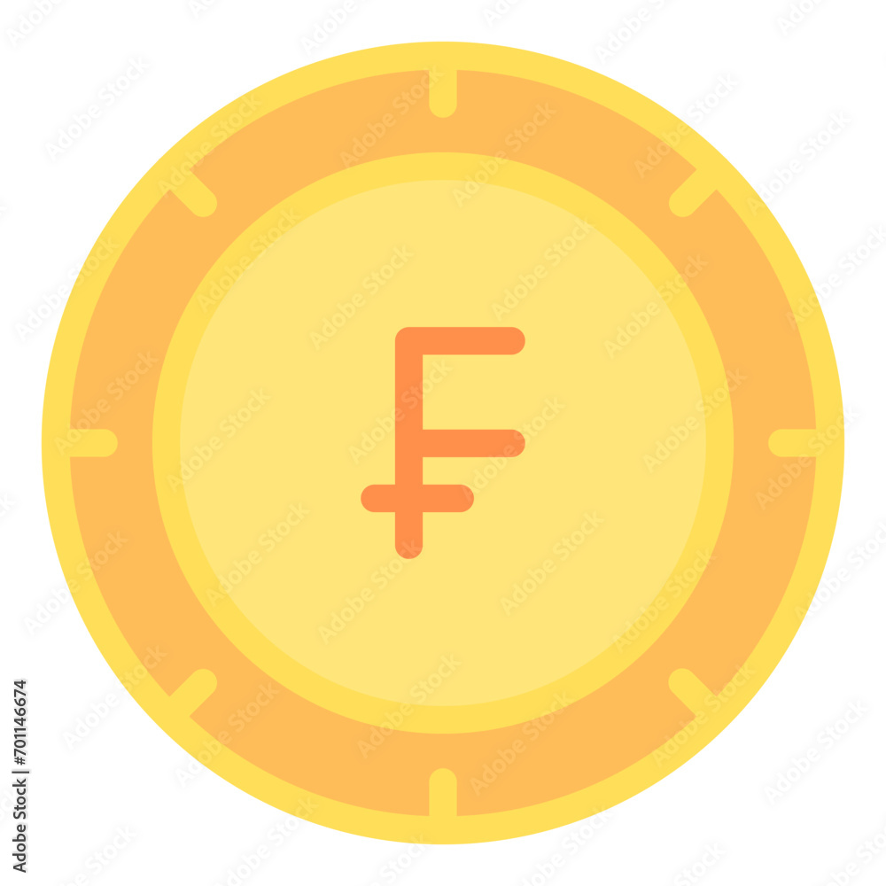 Swiss Franc Icon Design Vector Swiss Franc Icon Design Vector