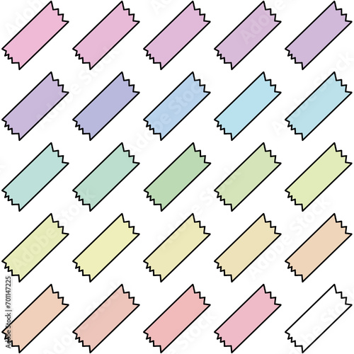 Iconos de cintas de múltiples colores