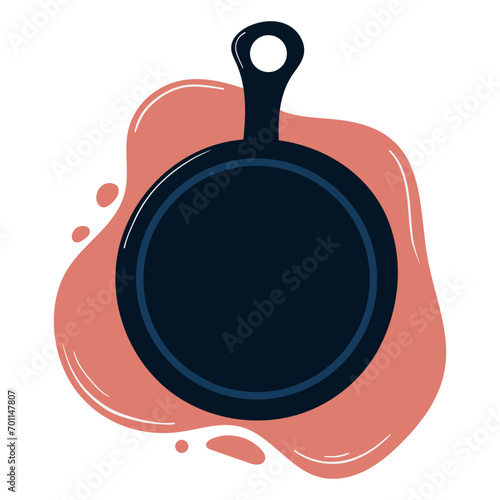 pan cooking background illustration