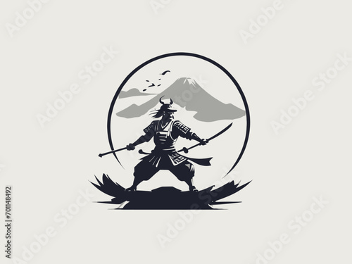 Samurai Logo Design EPS format Very Cool 