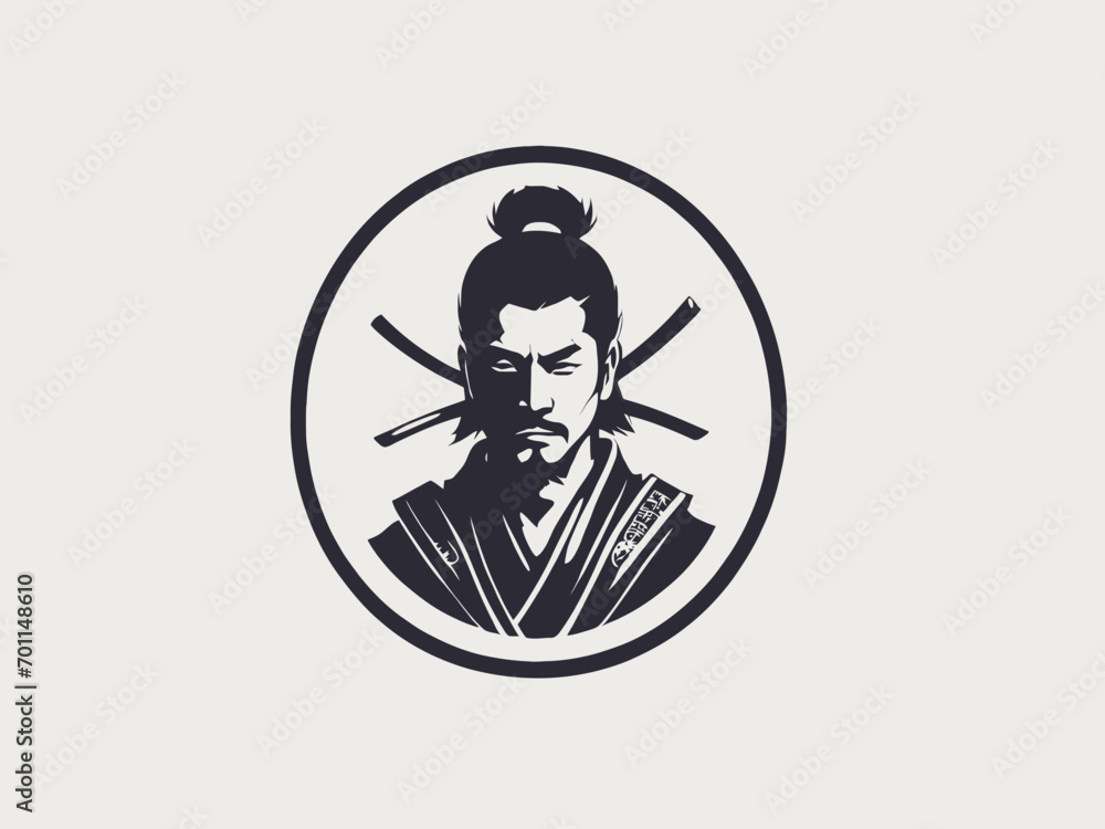 Samurai Logo Design EPS format Very Cool 