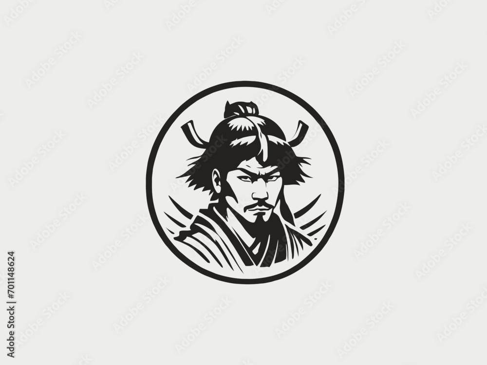 Samurai Logo Design EPS format Very Cool 