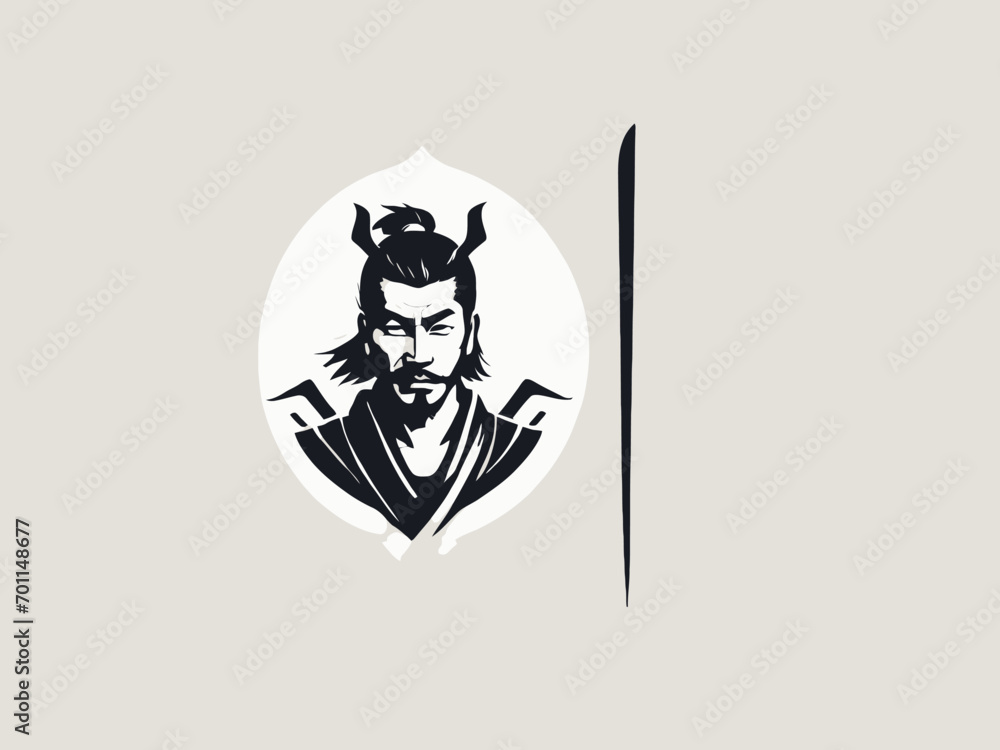 Samurai Logo Design EPS format Very Cool Samurai Logo Design EPS format Very Cool
