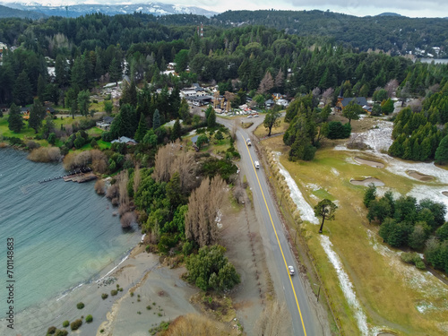 vista aerea del circuito chico en san carlos de bariloche en argetina