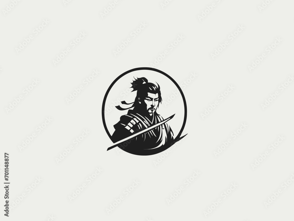 Samurai Logo Design EPS format Very Cool Samurai Logo Design EPS format Very Cool