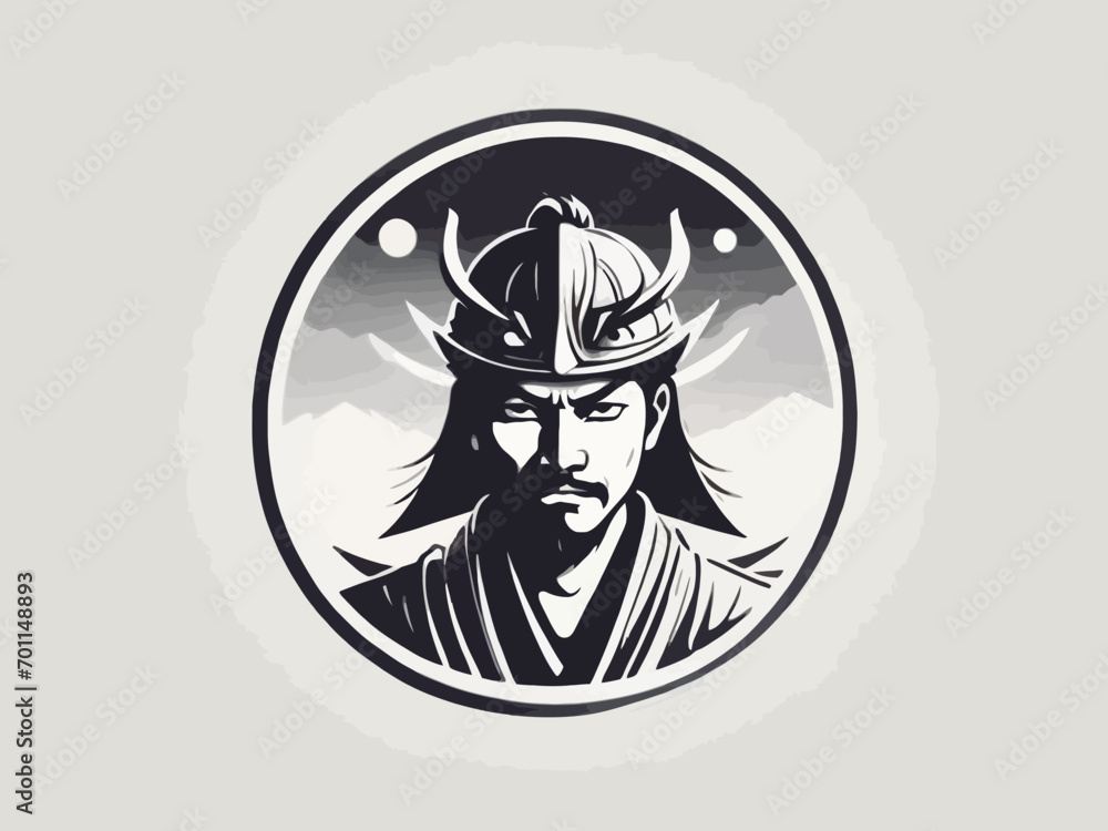 Fototapeta premium Samurai Logo Design EPS format Very Cool 