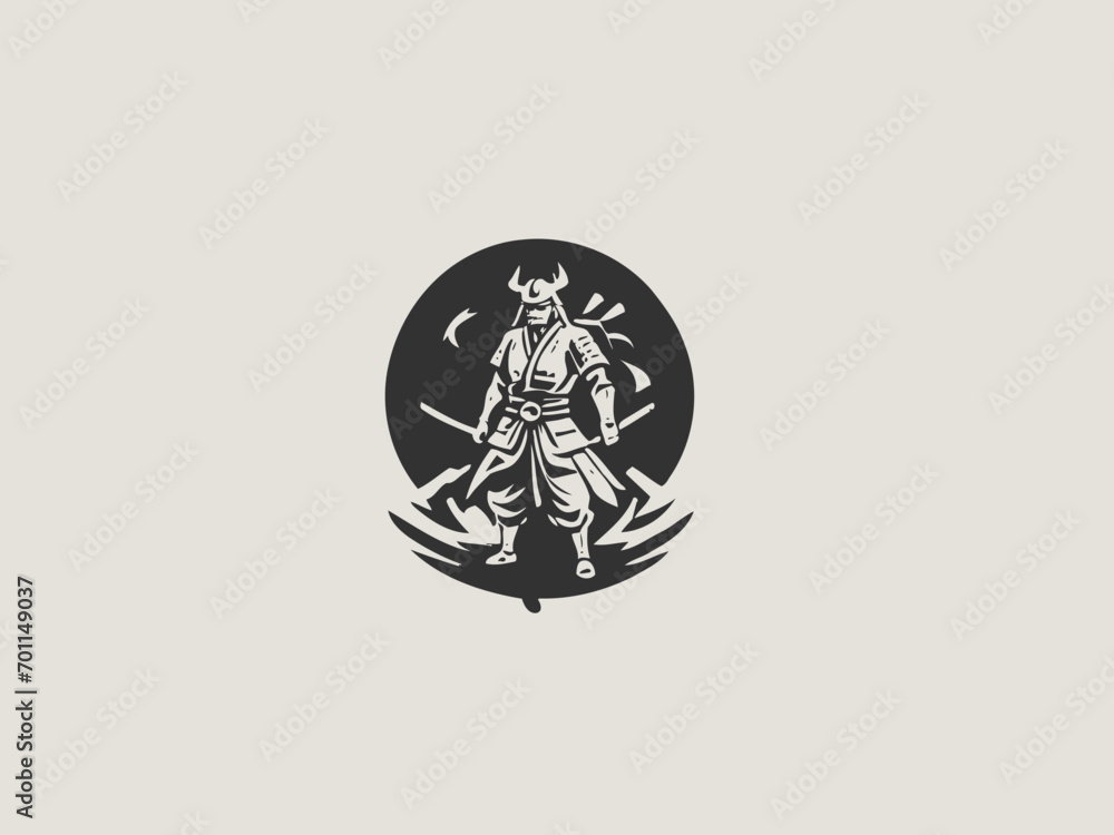 Samurai Logo Design EPS format Very Cool Samurai Logo Design EPS format Very Cool