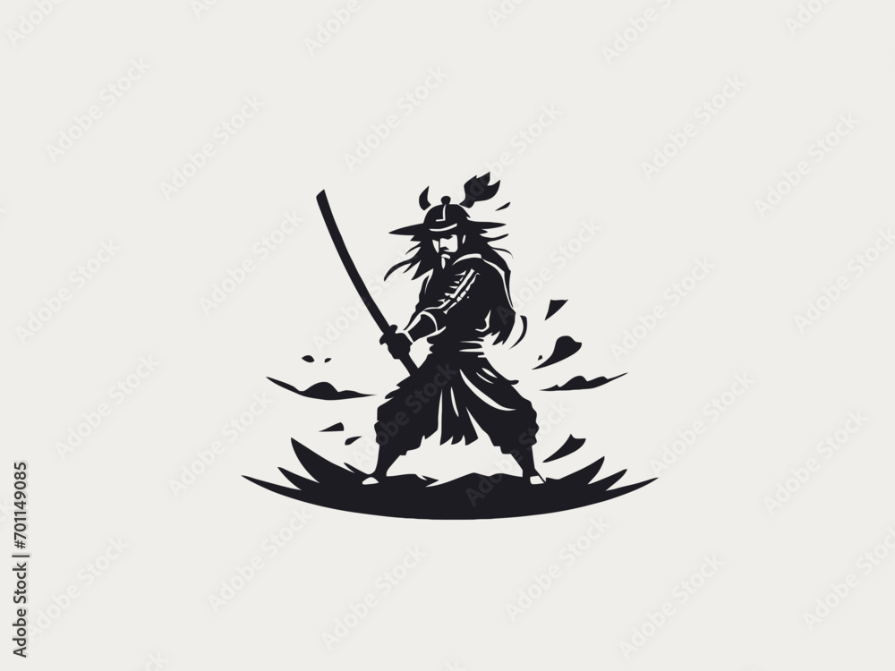 Samurai Logo Design EPS format Very Cool Samurai Logo Design EPS format Very Cool
