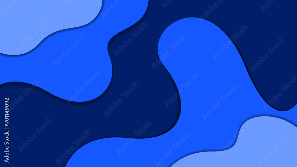 Abstract curvy blue papercut style background with soft and modern color combination Abstract curvy blue papercut style background with soft and modern color combination