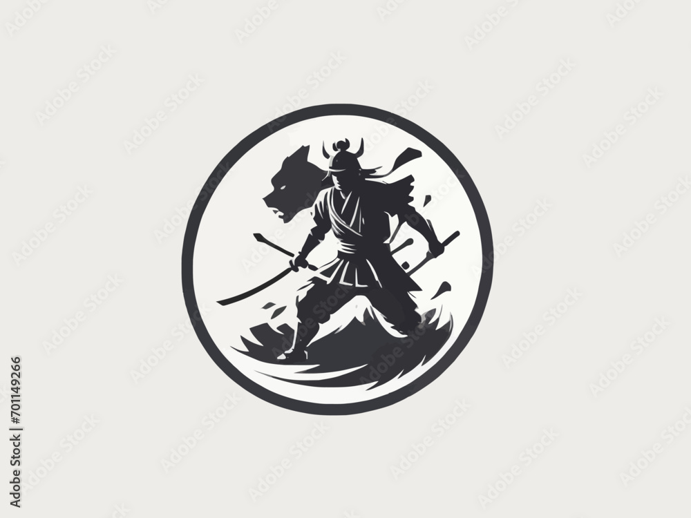 Samurai Logo Design EPS format Very Cool Samurai Logo Design EPS format Very Cool